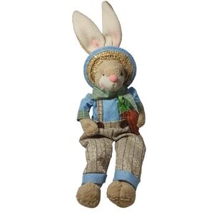 Burton and Burton Plush Easter Bunny Clothing Carrot Hat Sitting Seventeen Inch‎